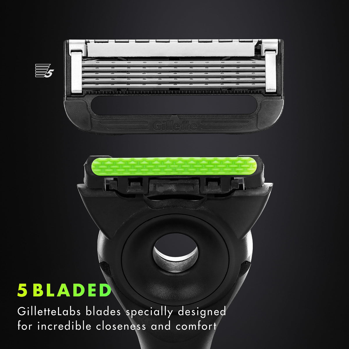 Gillette Labs premium magnetic stand keeping the razor dry and ready