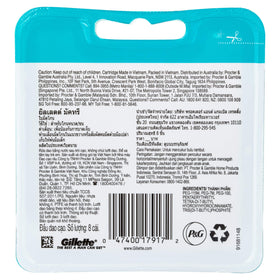 Gillette Mach3 refill 8-count pack side view highlighting value