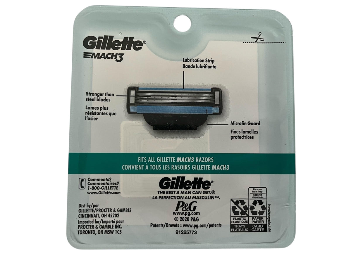 Gillette Mach3 triple-blade technology delivering close results with each stroke.