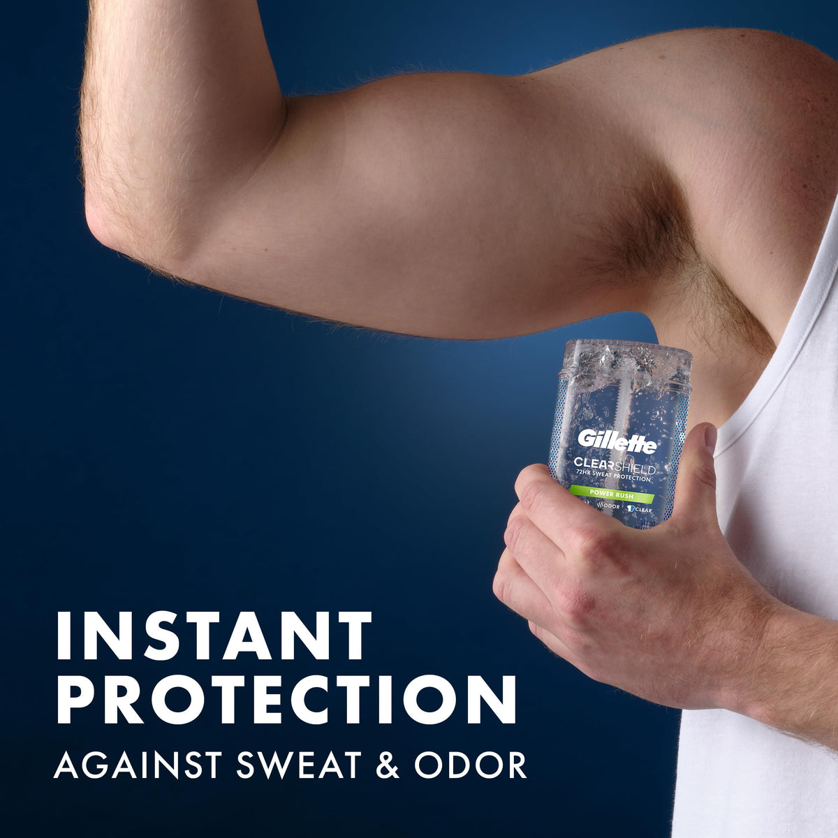 Gillette Power Rush scent evokes a clean, energizing fresh feel