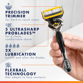 Gillette ProGlide Shield blade refill with five blades for smooth shaves