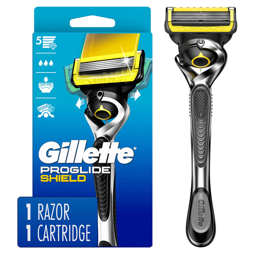 Gillette ProGlide Shield handle close-up with flexball for contouring comfort