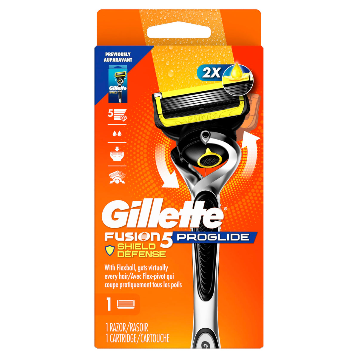 Gillette ProGlide Shield microcomb guides hair for a close shave