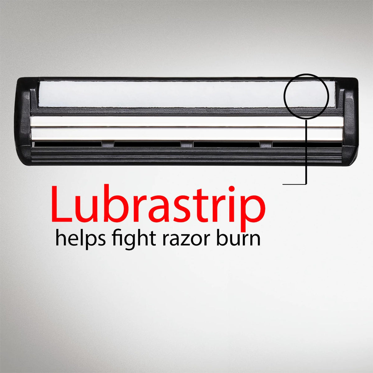 Gillette Trac II moisture-strip glide for gentle lubrication during shaving.