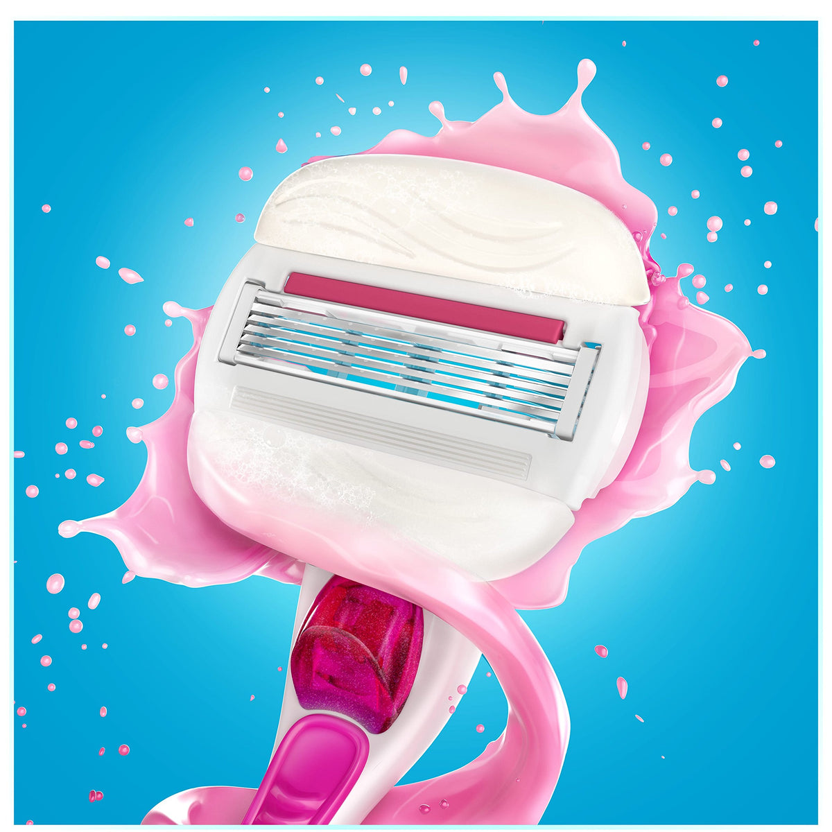 Five blades design on Venus ComfortGlide for closer shaving