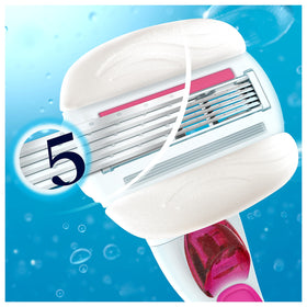 No separate shave cream needed with built-in moisture bars