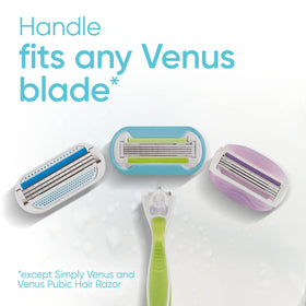 Gillette Venus Embrace six-count pack for easy, ongoing replacement.