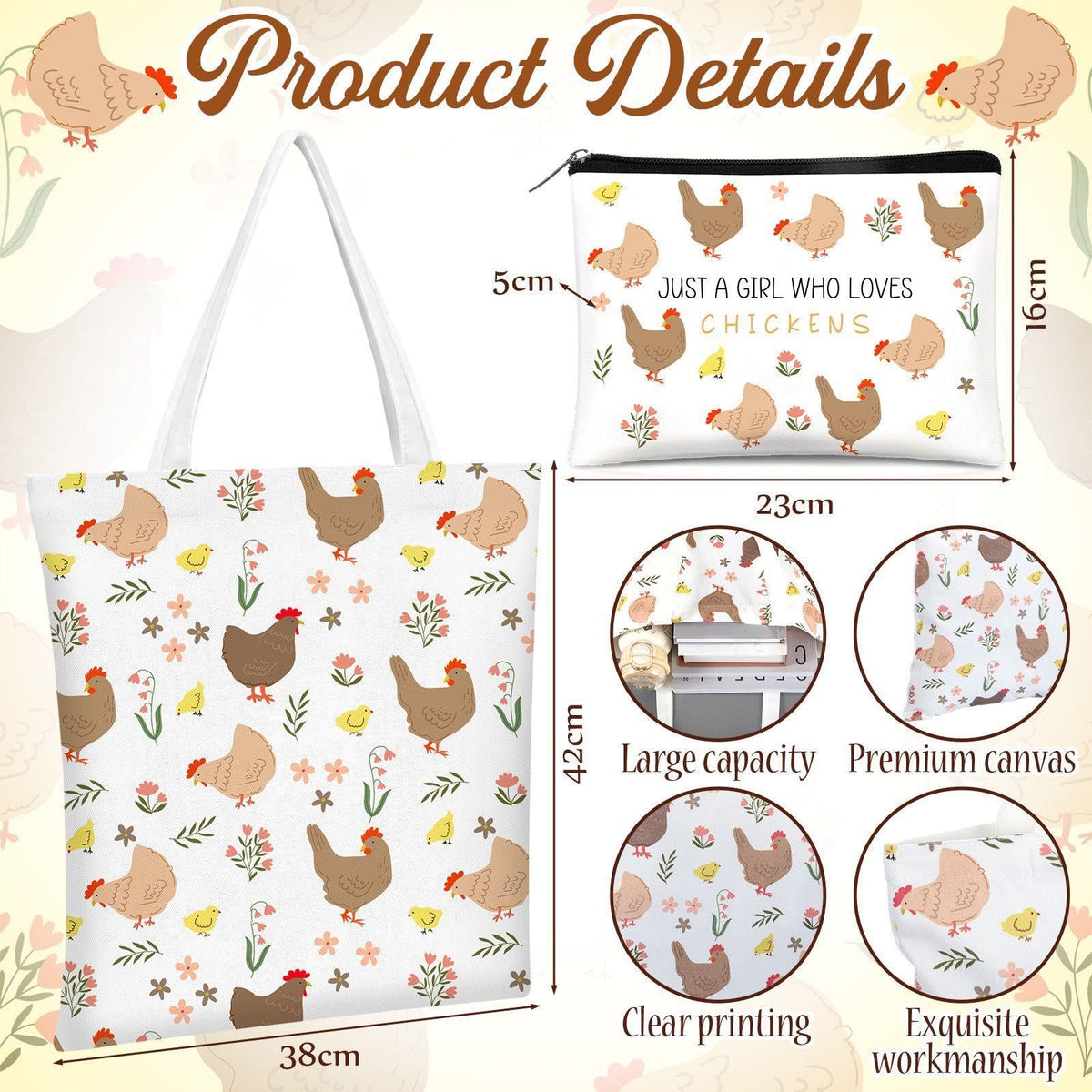 Gilprop spiral notebook featuring chicken motif, great for notes and journaling.