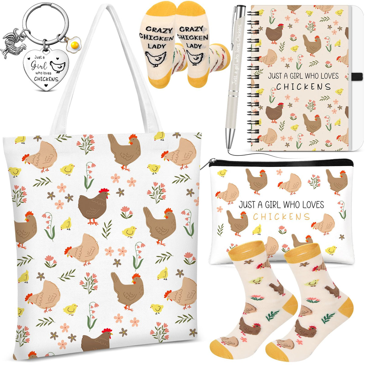Gilprop tote bag with chicken print, ideal for daily carry and gift-giving.