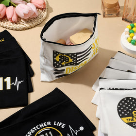 Gilprop dispatcher makeup bags featuring a printed gratitude quote for daily appreciation.