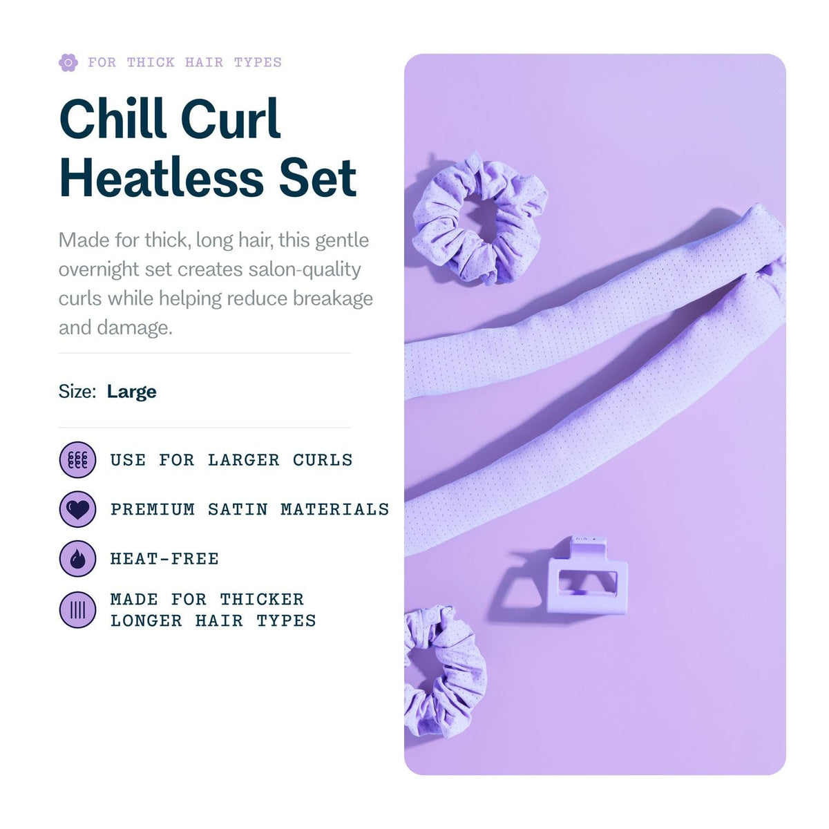 GIMME Chill Curl rod uses breathable material for comfortable sleep, protecting hair.