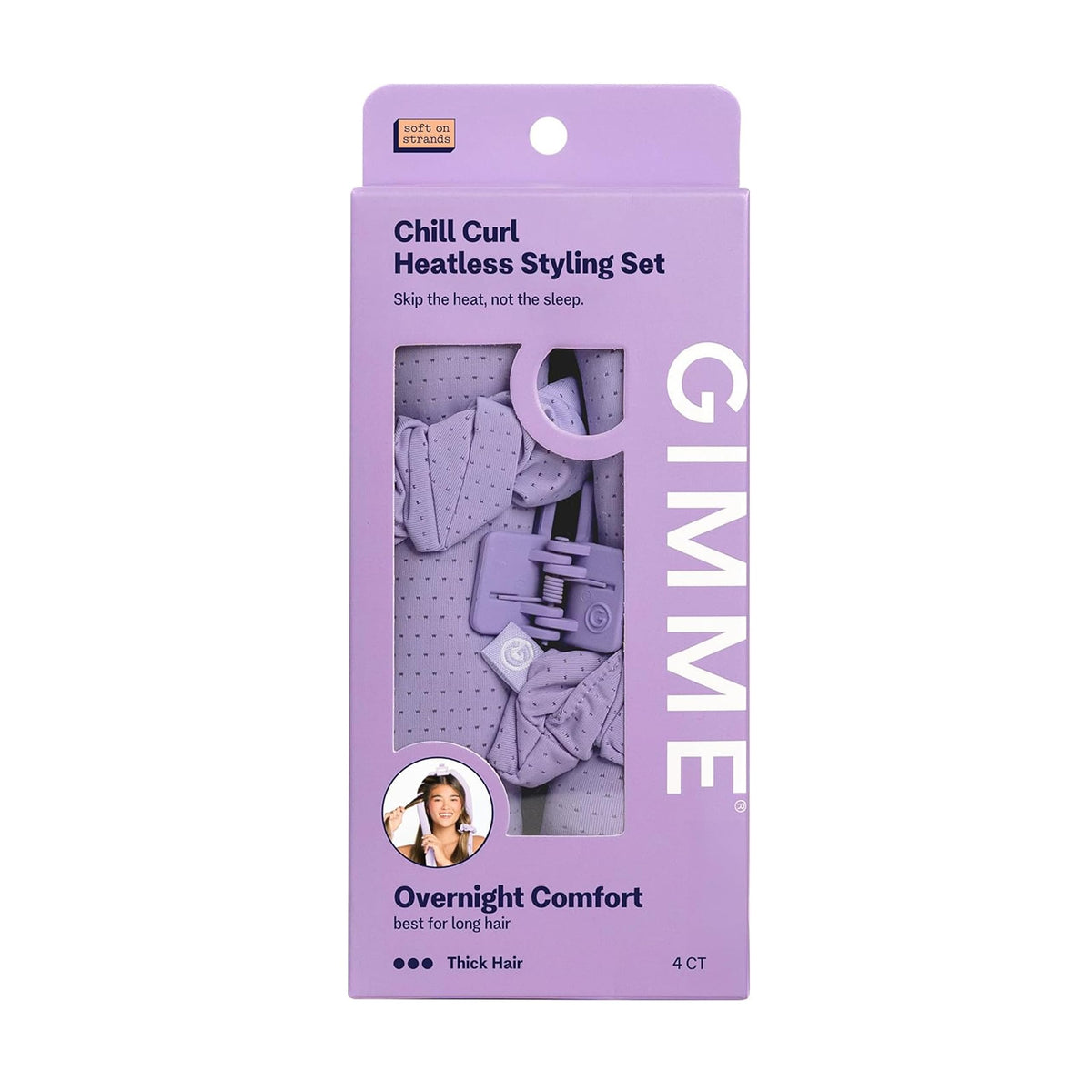 GIMME Chill Curl rod: soft, bendable design for overnight heatless waves.