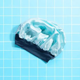 GIMME Beauty bonnet compatible with heatless curlers for overnight styling.