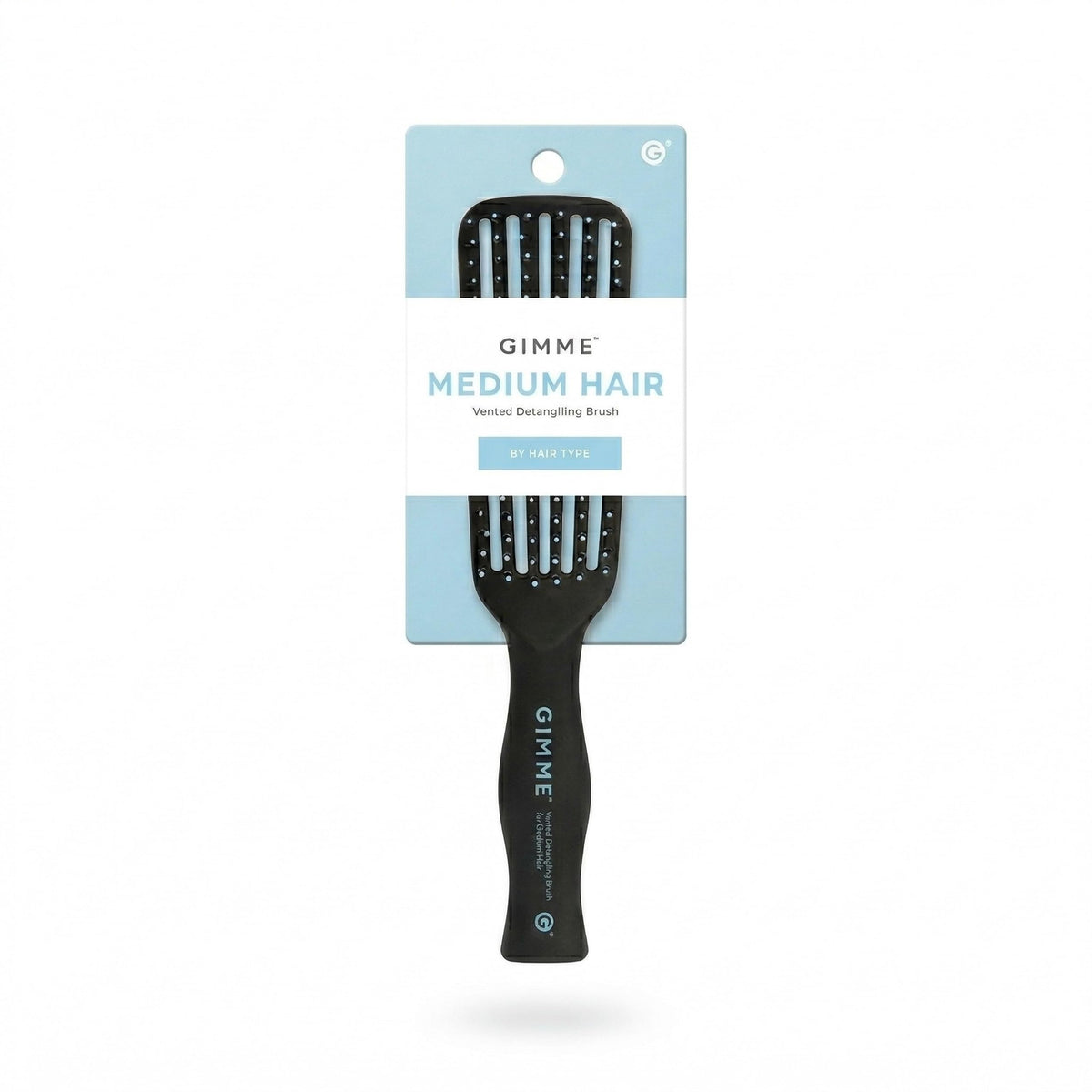 GIMME Beauty Vented Detangling Brush main shot for gentle detangling on all hair types.