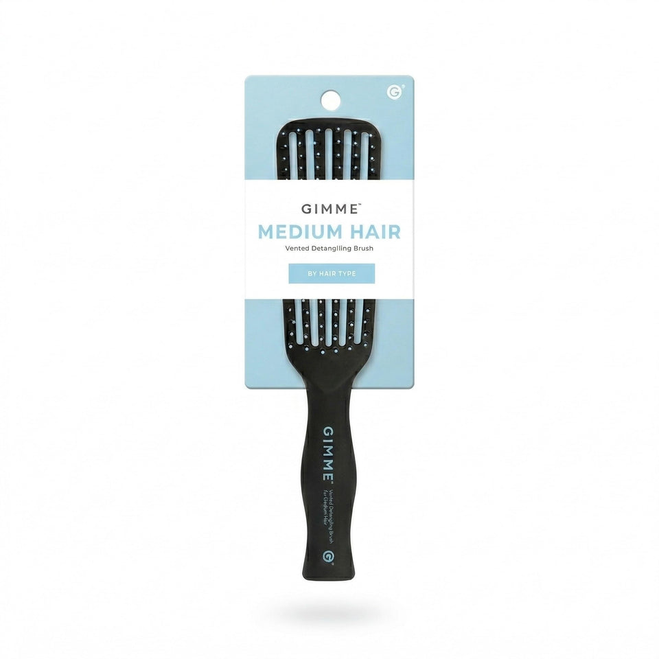 GIMME Beauty Vented Detangling Brush main shot for gentle detangling on all hair types.