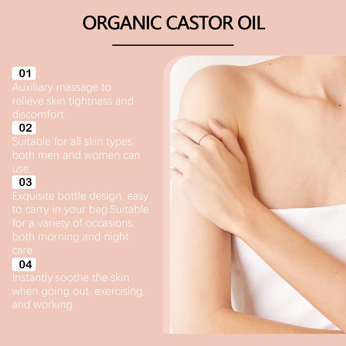 Ginaday castor oil roller used on lashes and hair for conditioning.