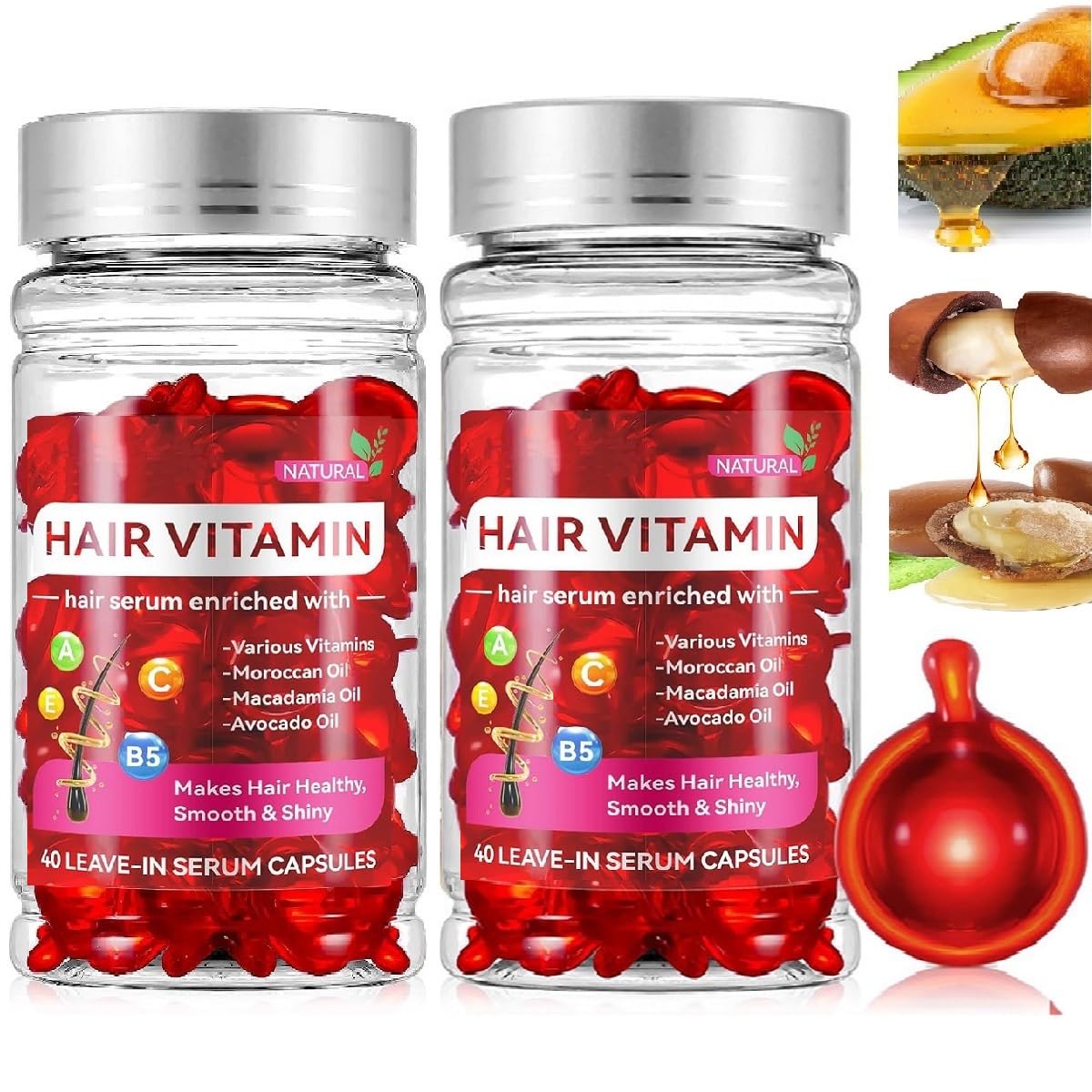Ginaday hair serum capsule bottle demonstrating deep conditioning for smooth hair