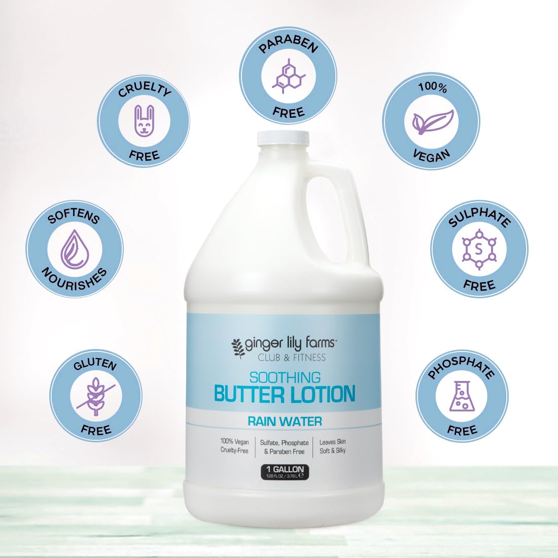 Ginger Lily Farms gallon refill designed for locker rooms and eco-friendly use