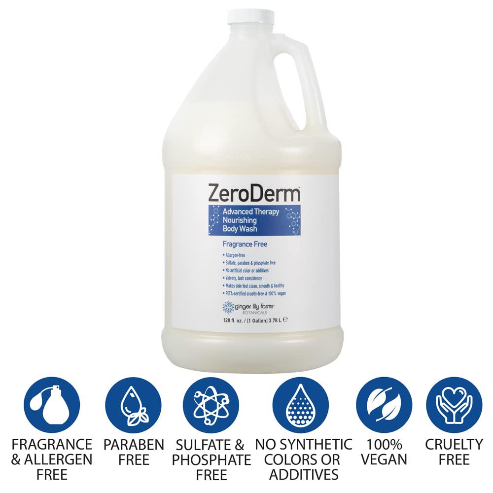 Ginger Lily Farms allergen free label emphasizes gentle care for sensitive individuals