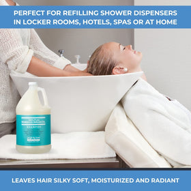 Ginger Lily Farms Argan Oil Shampoo bottle on shelf appealing to wellness shoppers
