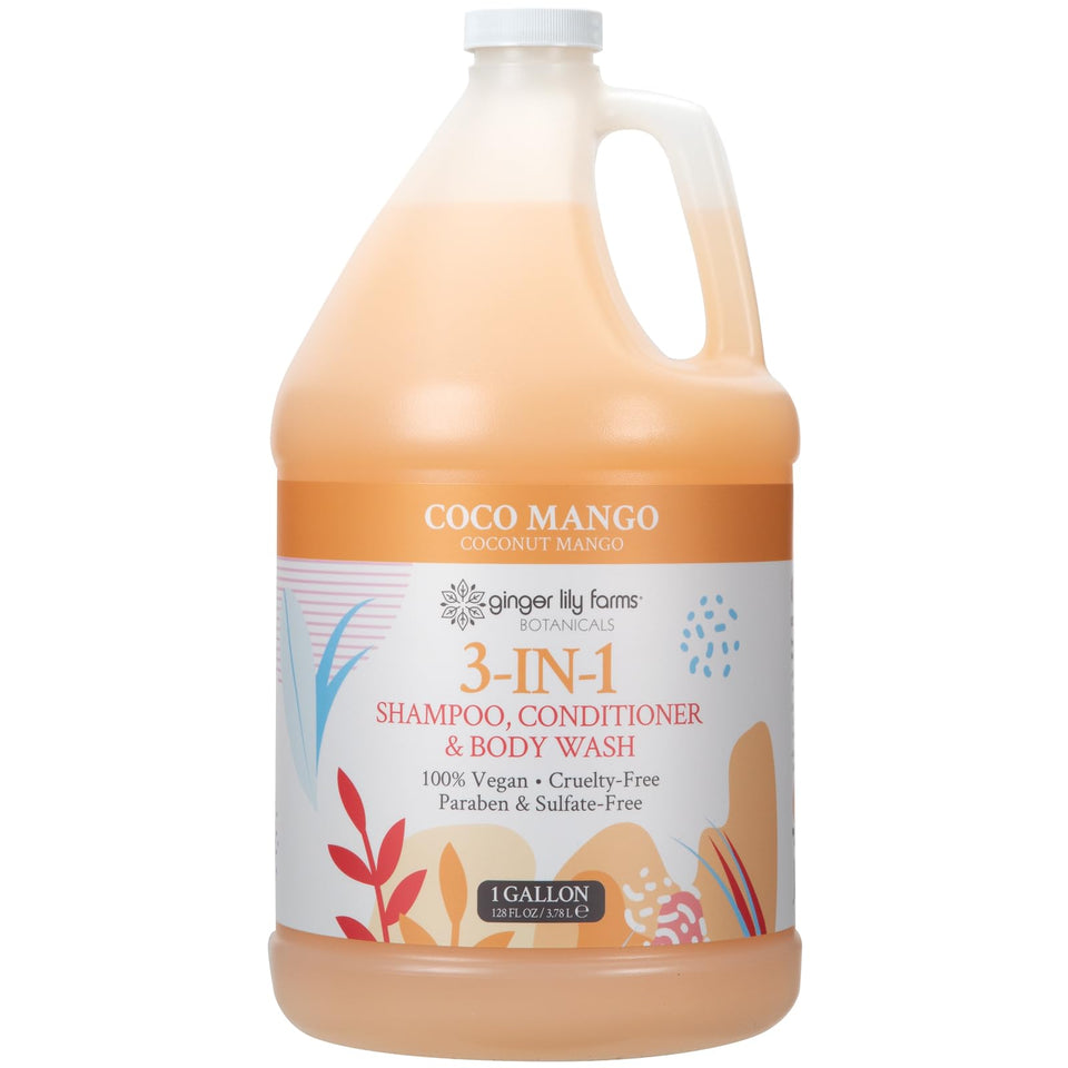 Ginger Lily Farms 3-in-1 bottle-pour for all-in-one cleansing.