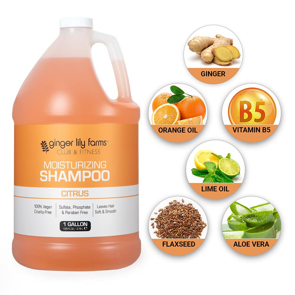 Ginger Lily Farms botanicals close up conveying weightless hydration for hair care.
