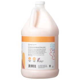 Ginger Lily Farms Botanicals Coco Mango lotion pump demonstrating quick absorption.