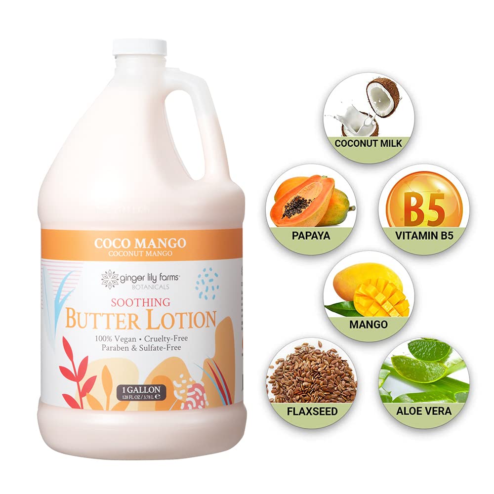Ginger Lily Farms refill size 1 gallon emphasizes economical eco-friendly packaging.