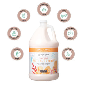 Ginger Lily Farms Coco Mango scent close-up evoking tropical mango and coconut.
