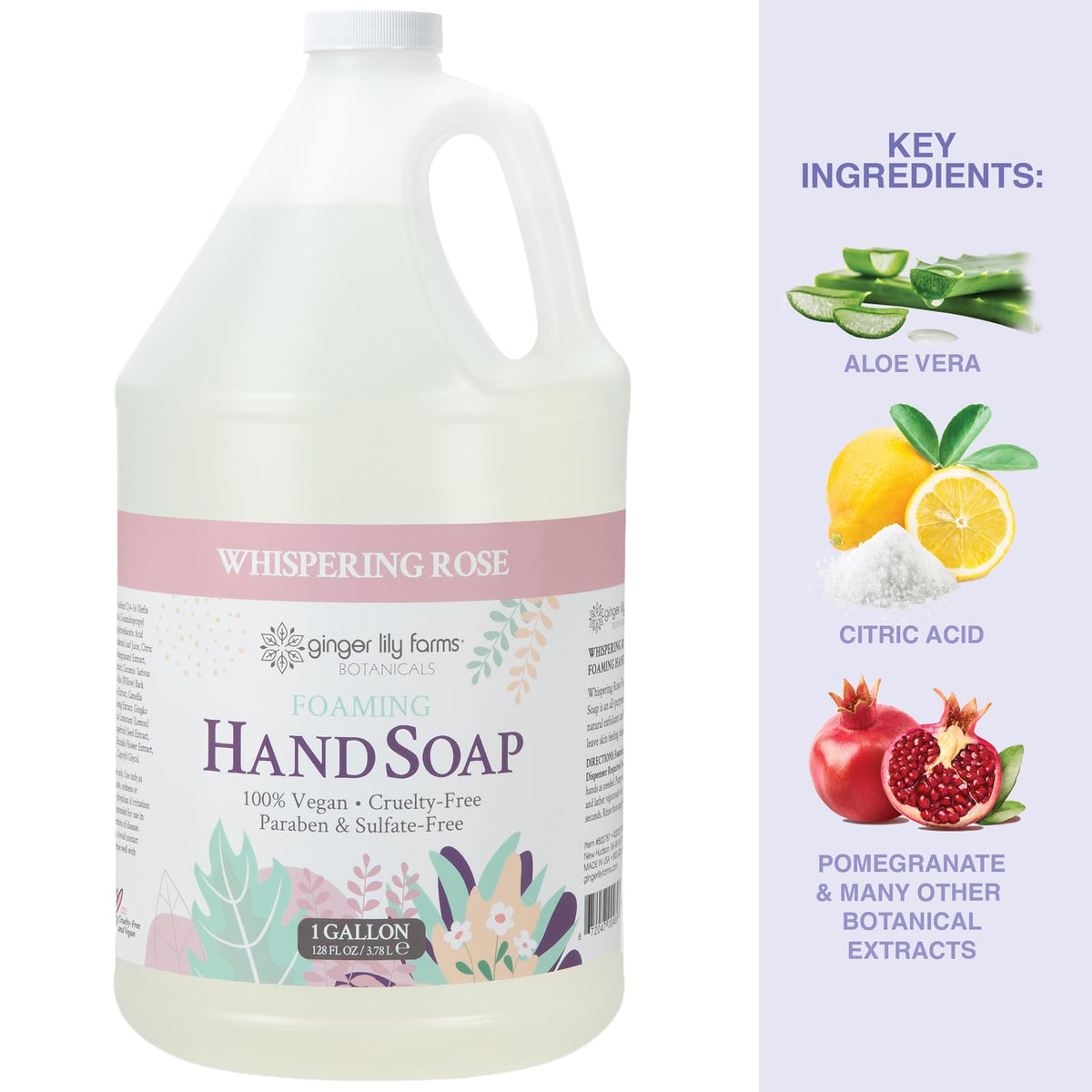 Eco-friendly gallon packaging reduces plastic waste with Ginger Lily Farms.