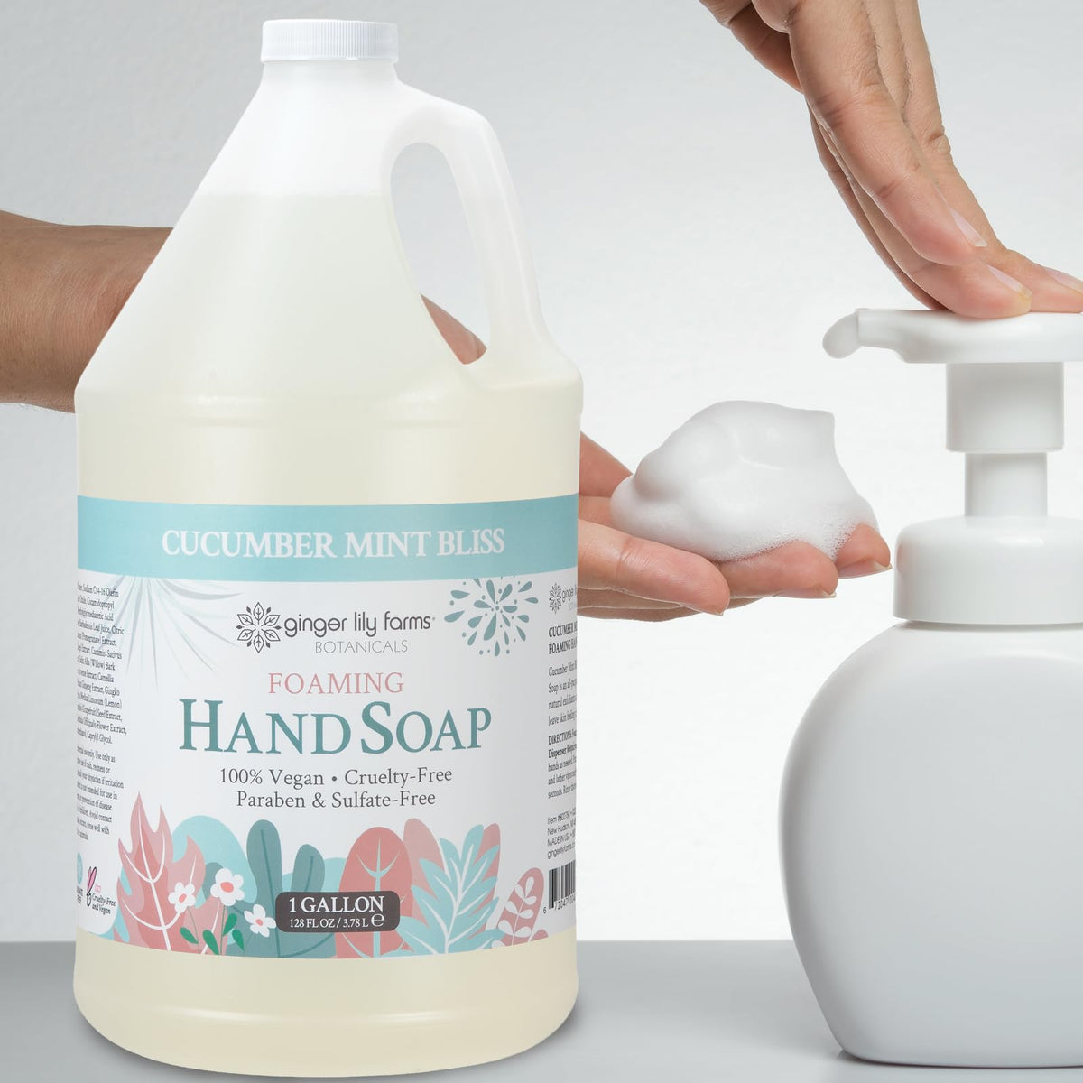 Ginger Lily Farms Botanicals eco-friendly packaging emphasizing reduced plastic waste.