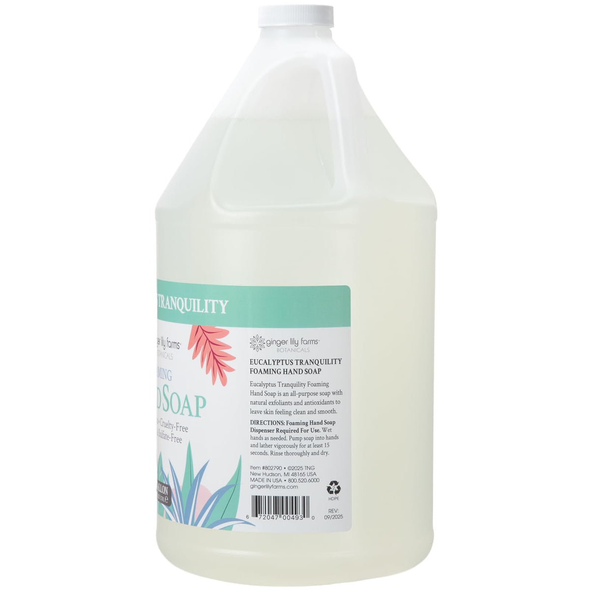 Ginger Lily Farms Botanicals eucalyptus tranquility scent closeup highlights refreshing aroma and skin-friendly formula.