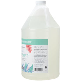 Ginger Lily Farms Botanicals eucalyptus tranquility scent closeup highlights refreshing aroma and skin-friendly formula.