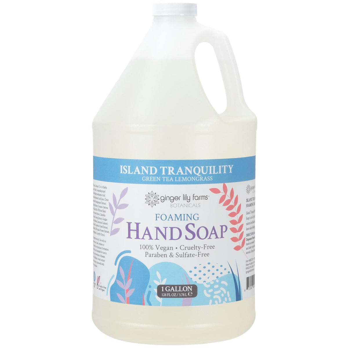 Ginger Lily Farms Botanicals Island Tranquility foaming hand soap refill bottle for home use