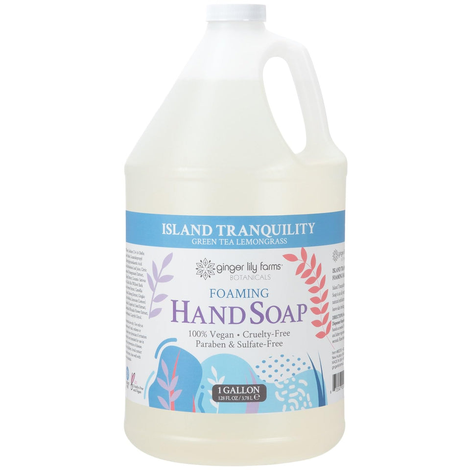 Ginger Lily Farms Botanicals Island Tranquility foaming hand soap refill bottle for home use