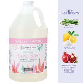 Ginger Lily Farms Botanicals foaming hand soap lather ready for washing hands