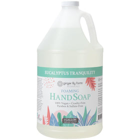 Ginger Lily Farms Botanicals foaming hand soap refill 1 gal bottle for eco-friendly home use.