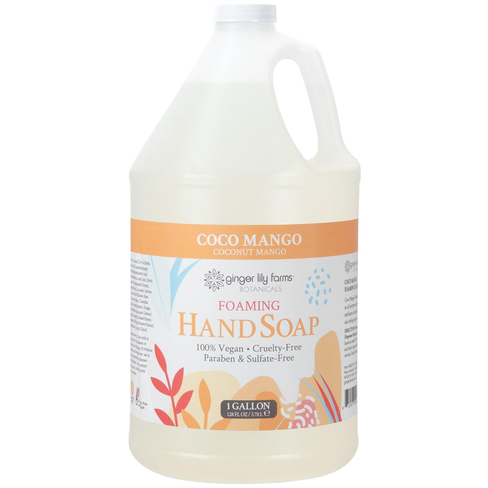 Ginger Lily Farms Botanicals foaming soap refill bottle in 1 gallon