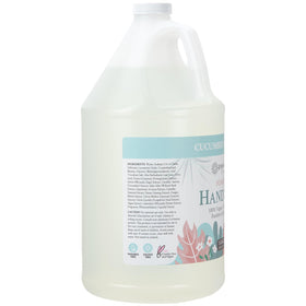 Ginger Lily Farms Botanicals foaming hand soap refill gallon on counter for economical refills.