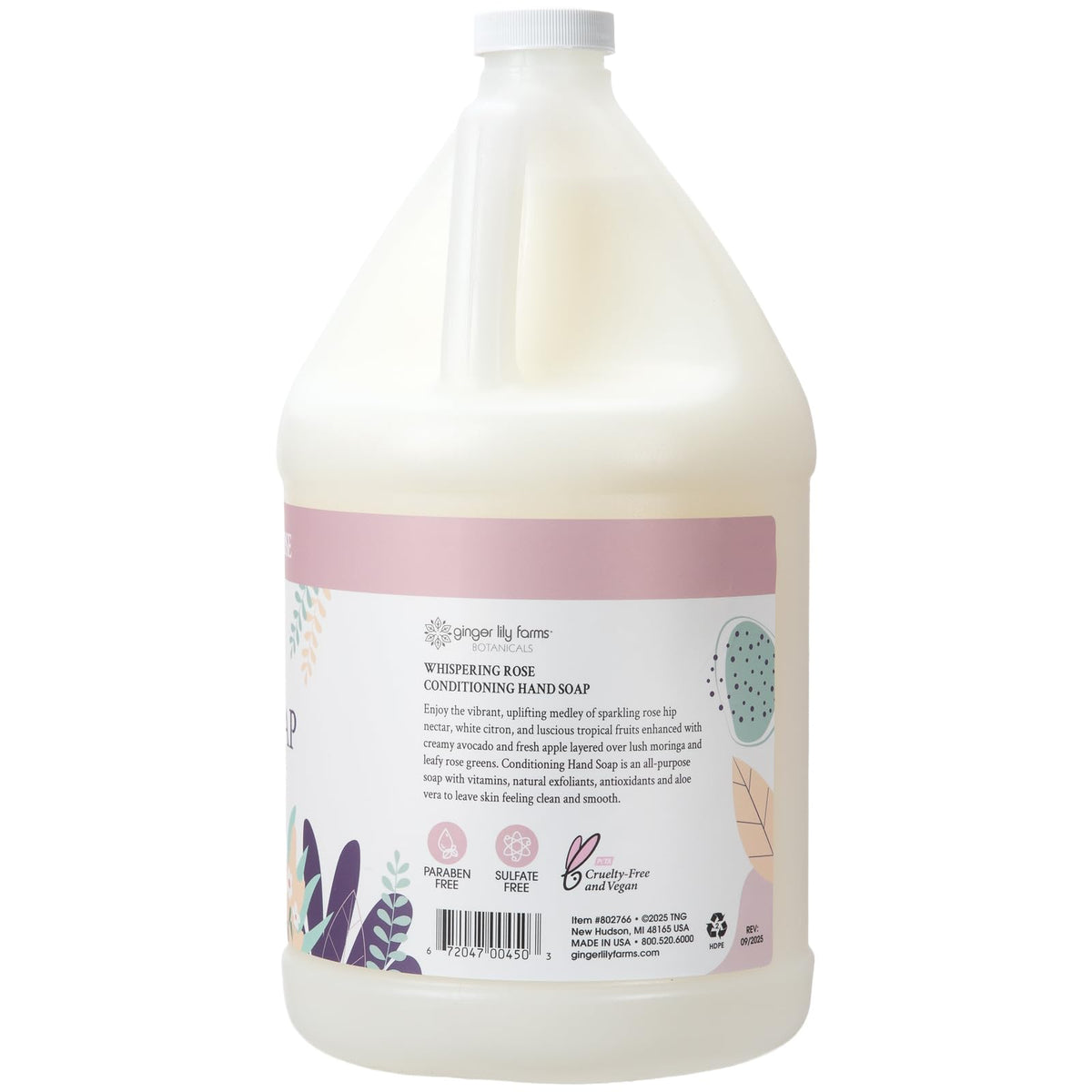 Ginger Lily Farms Botanicals gallon refill for eco-friendly bulk use.