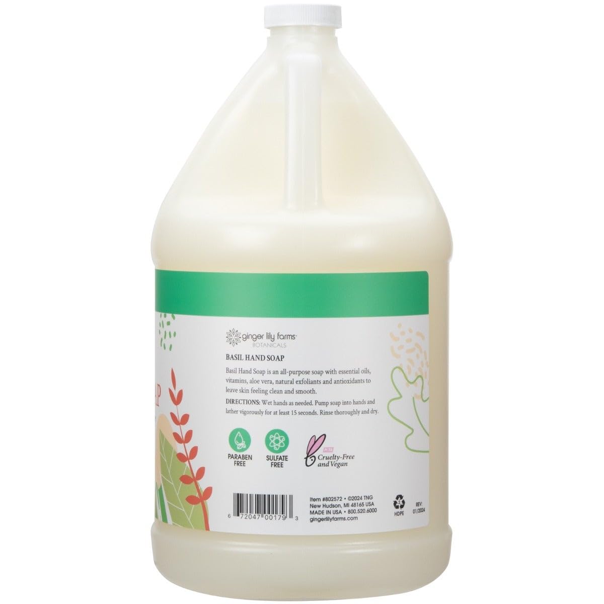 Ginger Lily Farms Botanicals gallon refill for economical, low-waste distribution
