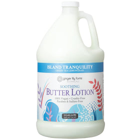 Ginger Lily Farms Island Tranquility butter lotion jar front for daily hydration