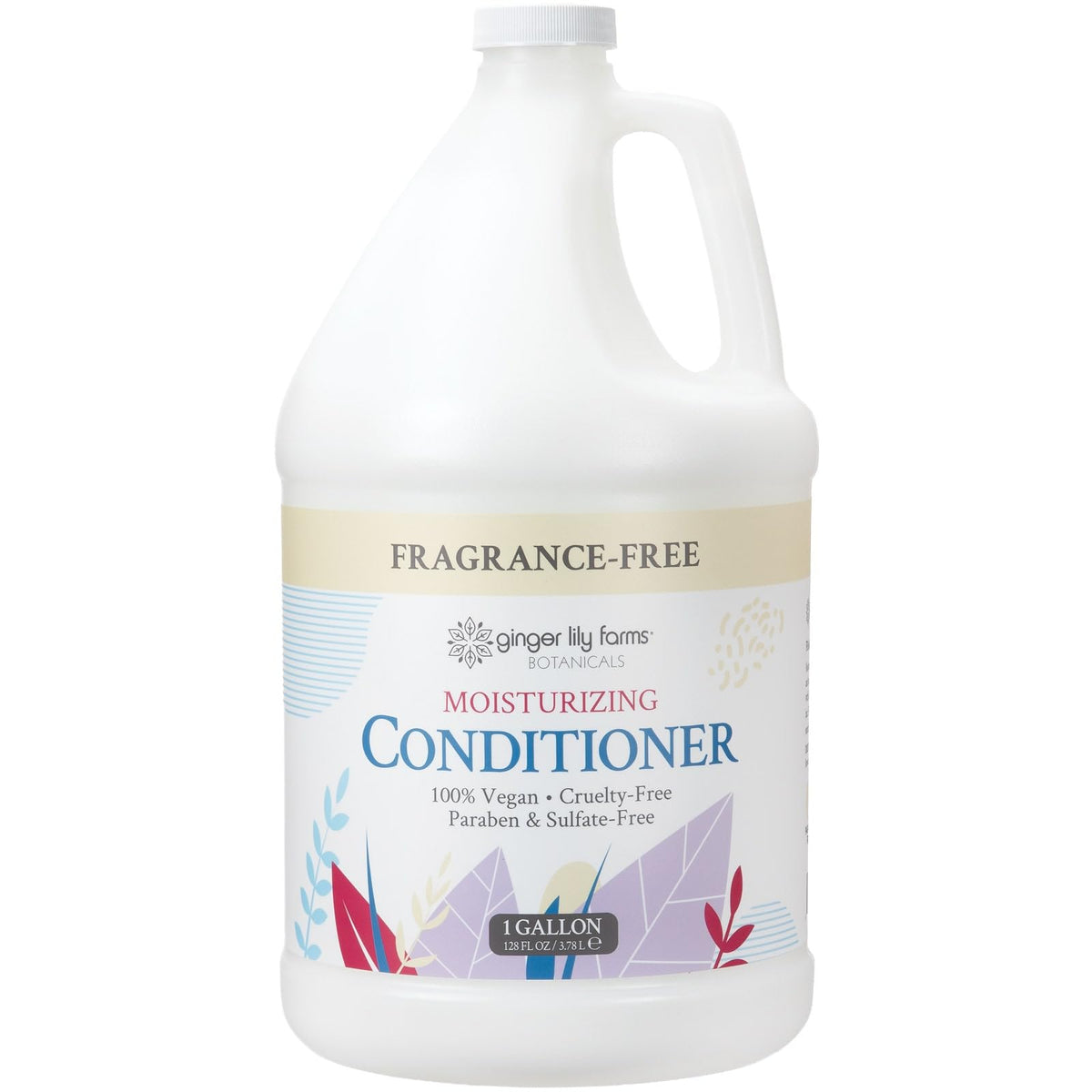 Ginger Lily Farms Botanicals conditioner bottle with fragrance-free formula for dry hair