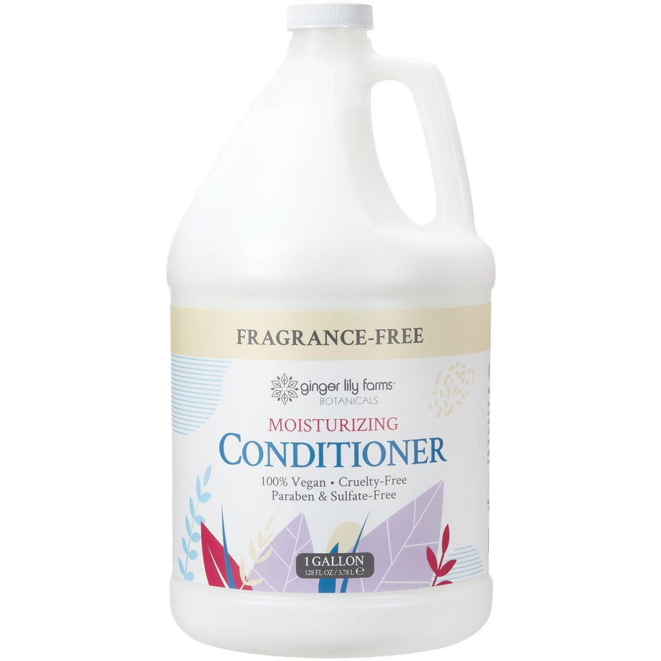 Ginger Lily Farms Botanicals conditioner bottle with fragrance-free formula for dry hair