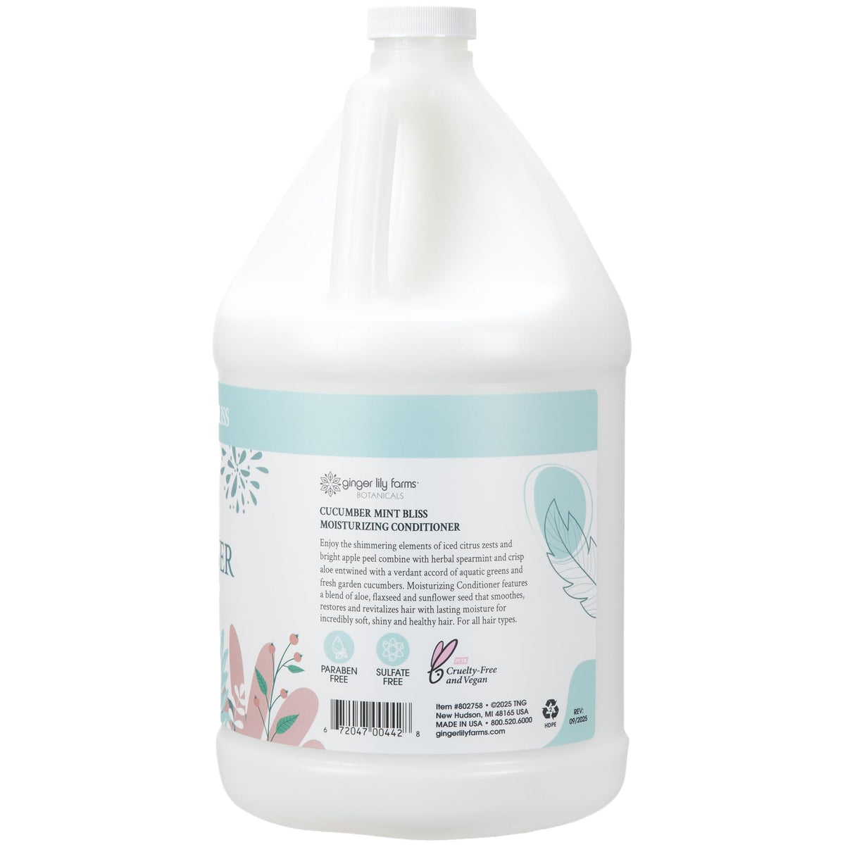 Ginger Lily Farms Botanicals Moisturizing Conditioner cream texture close-up showing lightweight hydration