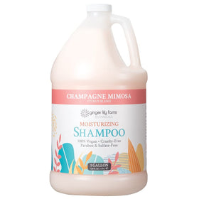 Ginger Lily Farms Botanicals moisturizing shampoo bottle for all hair types with lasting moisture.
