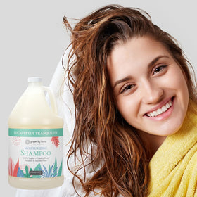 Ginger Lily Farms Botanicals Moisturizing Shampoo packaging emphasizing vegan and cruelty-free branding