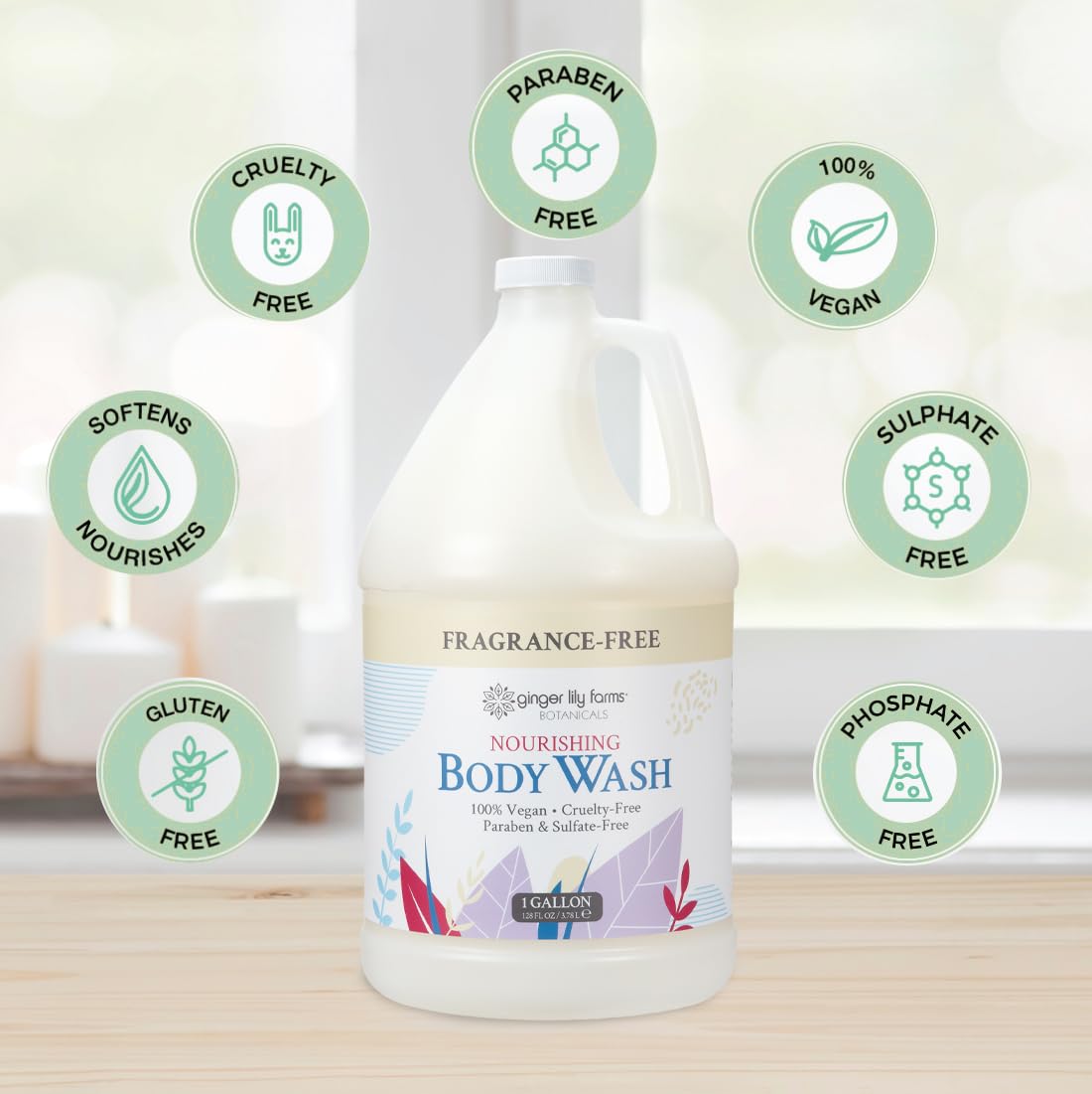 Ginger Lily Farms Botanicals Nourishing Body Wash dual-lather creamy texture for everyday use