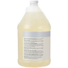 Ginger Lily Farms label closeup shows organic ingredients and vegan cruelty-free assurance.