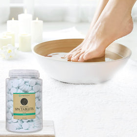Ginger Lily Farms Pedicure Spa Tablets with ocean aroma for a spa-like soaking experience.